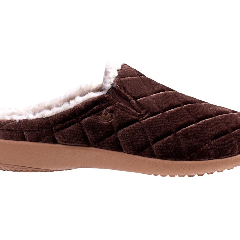 NWOT❗️Spenco French Roast velvet slides in box